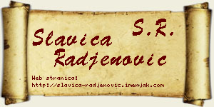Slavica Rađenović vizit kartica